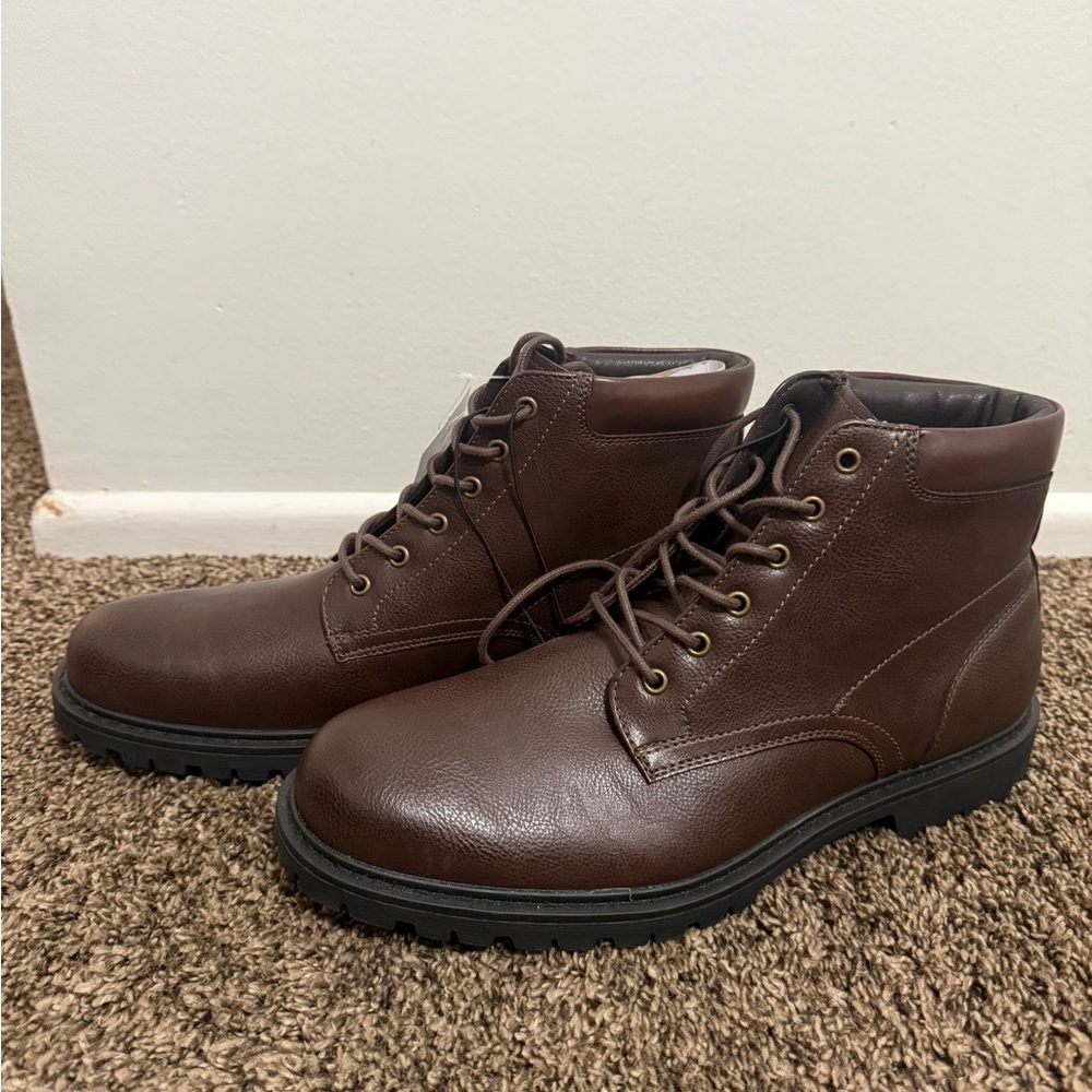 Mutual Weave Brown Leather Men's Boots